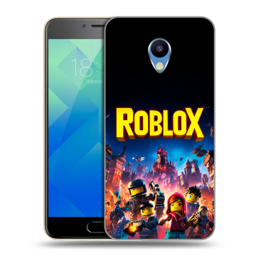 Силиконовый чехол на Meizu M5 с принтом Roblox Роблокс