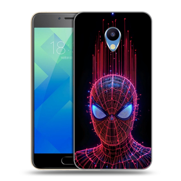 Силиконовый чехол на Meizu M5 с принтом Spiderman Человек паук