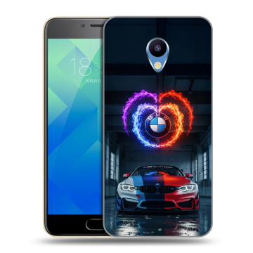 Силиконовый чехол на Meizu M5 с принтом BMW БМВ