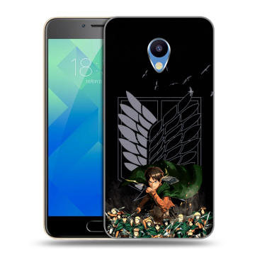 Силиконовый чехол на Meizu M5 с принтом Атака титанов
