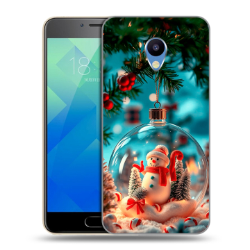 Силиконовый чехол на Meizu M5 с принтом Новый год