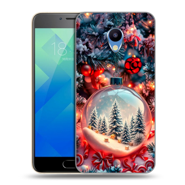 Силиконовый чехол на Meizu M5 с принтом Новый год