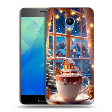 Силиконовый чехол на Meizu M5 с принтом Новый год