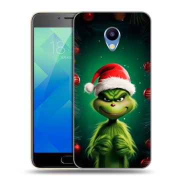 Силиконовый чехол на Meizu M5 с принтом Гринч Новый год Рождество