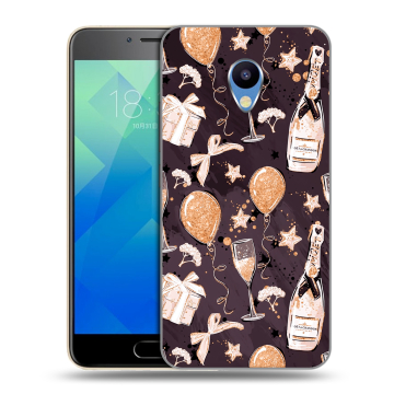 Силиконовый чехол на Meizu M5 с принтом Новый год