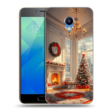 Силиконовый чехол на Meizu M5 с принтом Новый год