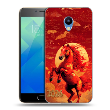 Силиконовый чехол на Meizu M5 с принтом Новый год