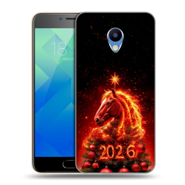 Силиконовый чехол на Meizu M5 с принтом Новый год