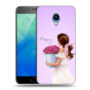 Силиконовый чехол на Meizu M5 с принтом женский