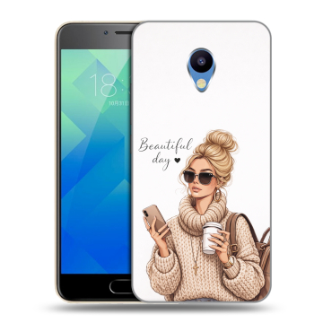 Силиконовый чехол на Meizu M5 с принтом женский
