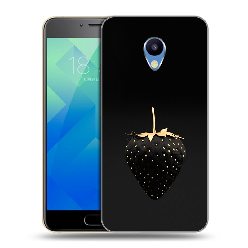 Силиконовый чехол на Meizu M5 с принтом Черная клубника Силиконовый чехол на Meizu M5 с принтом Черная клубника