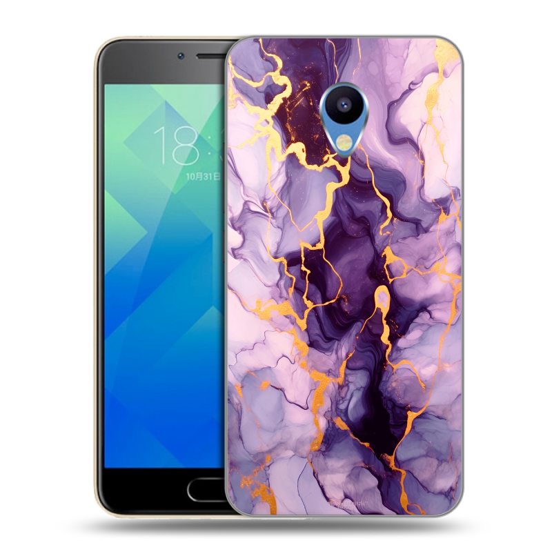 Силиконовый чехол на Meizu M5 с принтом Мрамор Силиконовый чехол на Meizu M5 с принтом Мрамор