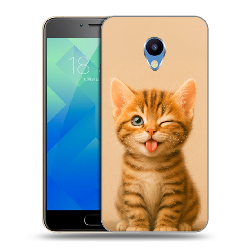 Силиконовый чехол на Meizu M5 с принтом котенок Силиконовый чехол на Meizu M5 с принтом котенок