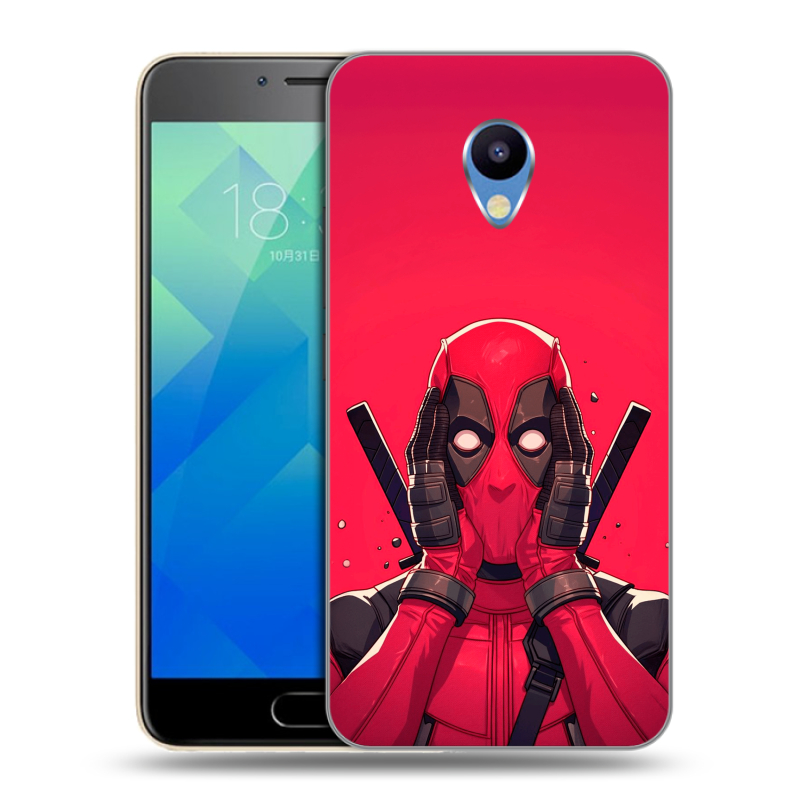 Пластиковый чехол на Meizu M5 с принтом Дедпул Deadpool Пластиковый чехол на Meizu M5 с принтом Дедпул Deadpool