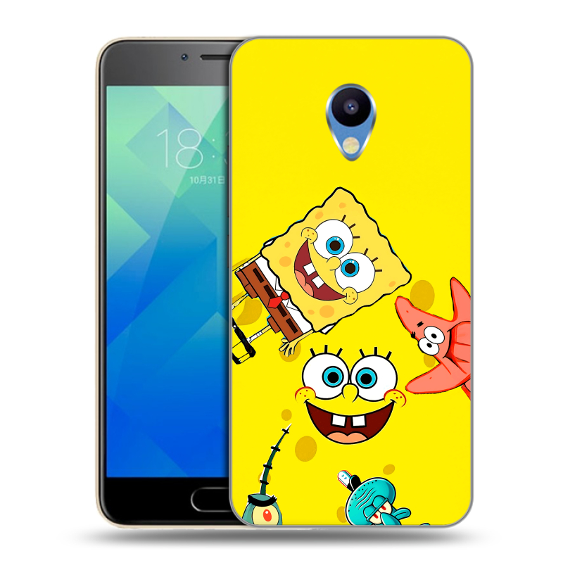 Силиконовый чехол на Meizu M5 с принтом Спанч боб Спанчбоб Силиконовый чехол на Meizu M5 с принтом Спанч боб Спанчбоб