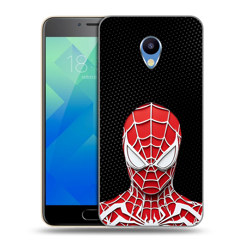 Силиконовый чехол на Meizu M5 с принтом человек паук spiderman Силиконовый чехол на Meizu M5 с принтом человек паук spiderman