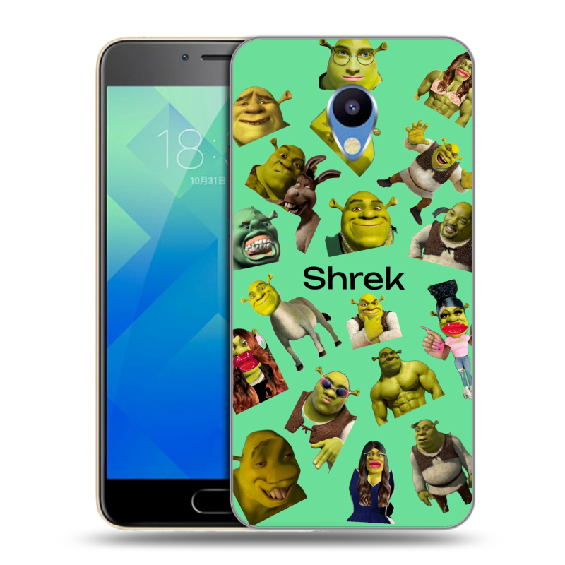 Силиконовый чехол на Meizu M5 с принтом Шрек Shrek Силиконовый чехол на Meizu M5 с принтом Шрек Shrek
