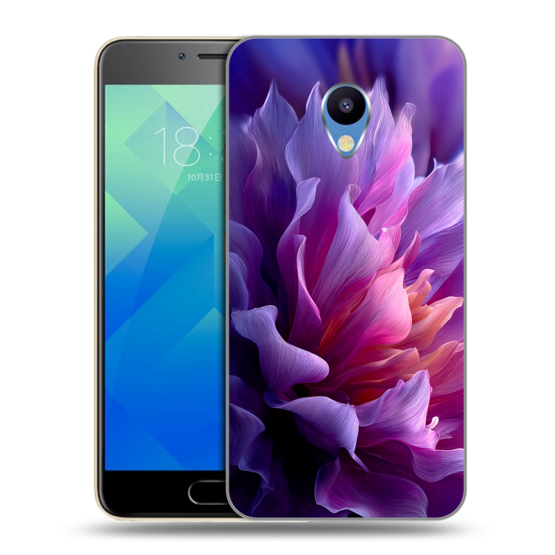 Силиконовый чехол на Meizu M5 с принтом женский цветы Силиконовый чехол на Meizu M5 с принтом женский цветы