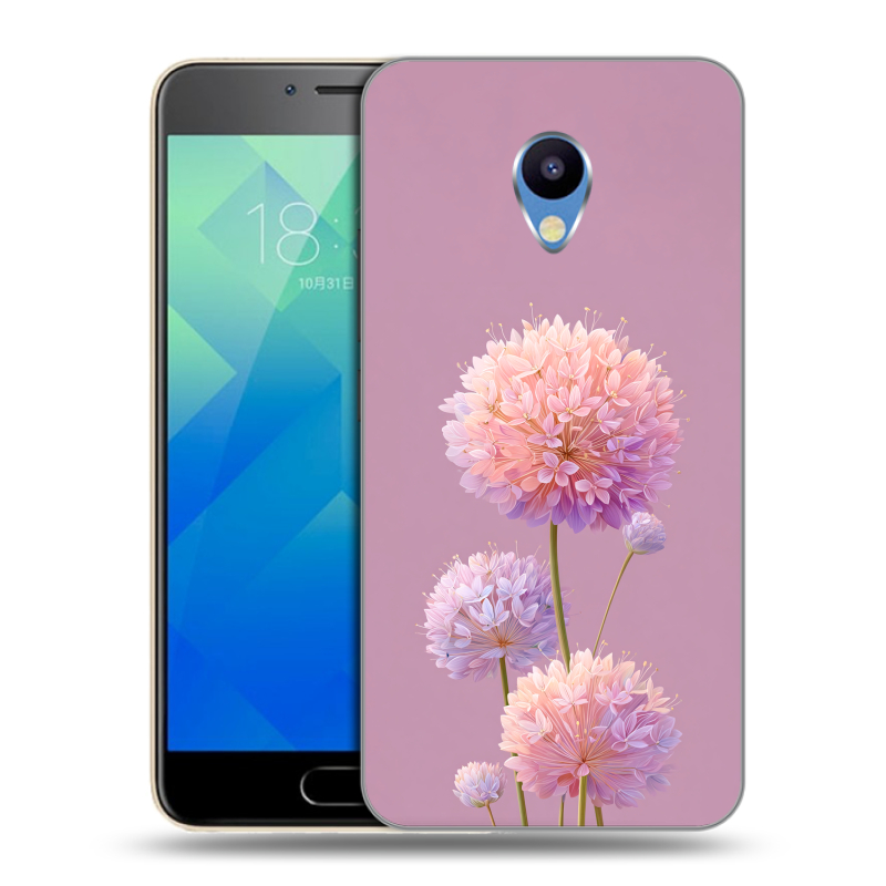 Силиконовый чехол на Meizu M5 с принтом Цветы Силиконовый чехол на Meizu M5 с принтом Цветы