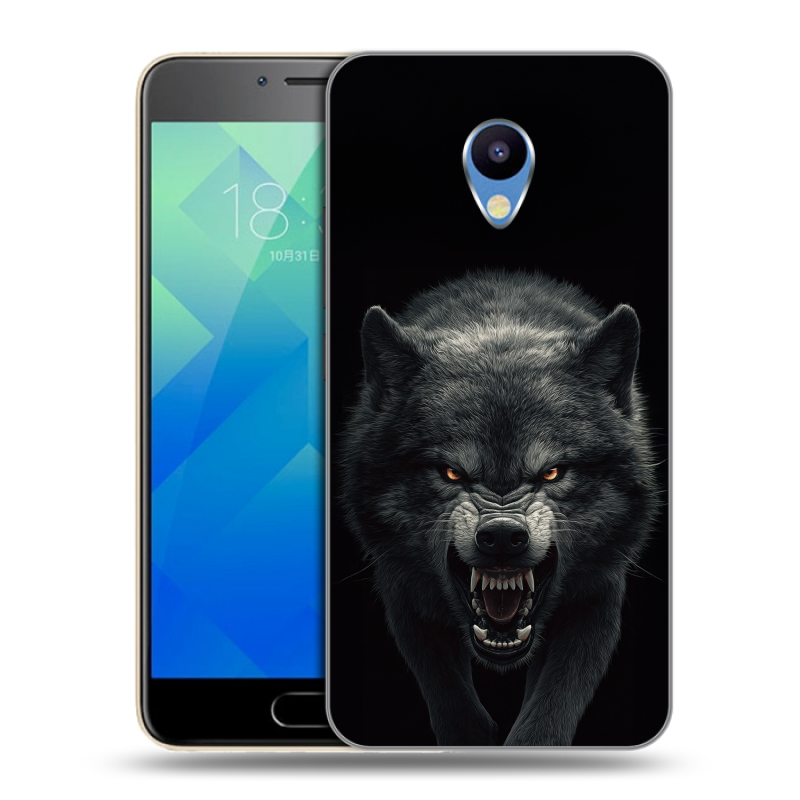 Силиконовый чехол на Meizu M5 с принтом Волк Силиконовый чехол на Meizu M5 с принтом Волк