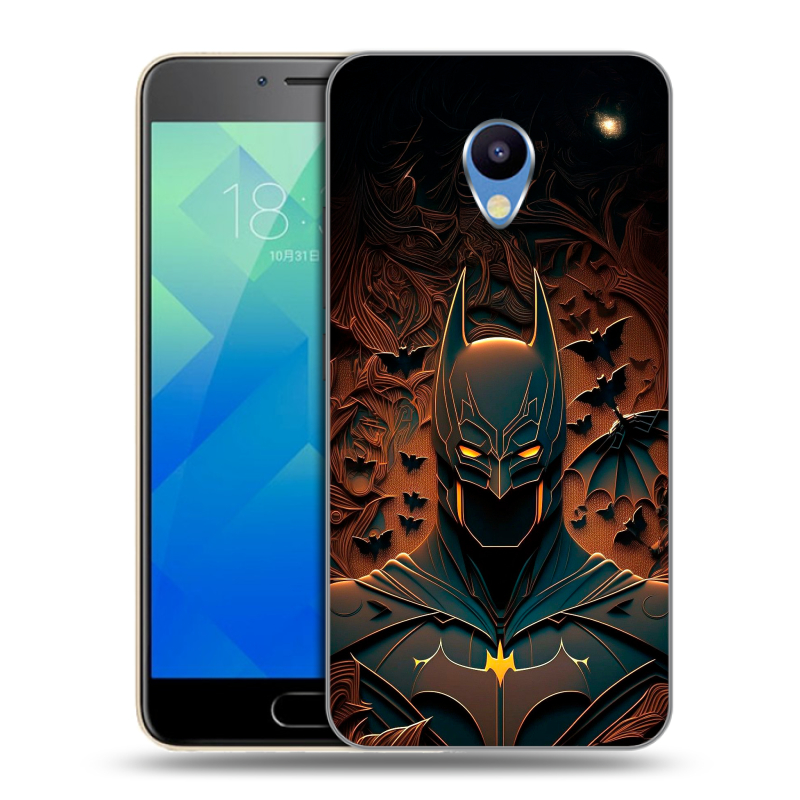 Пластиковый чехол на Meizu M5 с принтом Batman Бэтмен Пластиковый чехол на Meizu M5 с принтом Batman Бэтмен