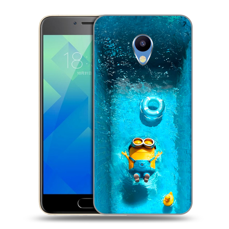 Силиконовый чехол на Meizu M5 с принтом Миньоны Силиконовый чехол на Meizu M5 с принтом Миньоны