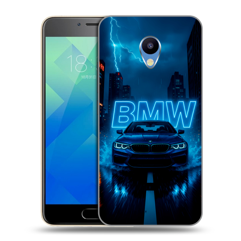 Пластиковый чехол на Meizu M5 с принтом BMW БМВ Пластиковый чехол на Meizu M5 с принтом BMW БМВ