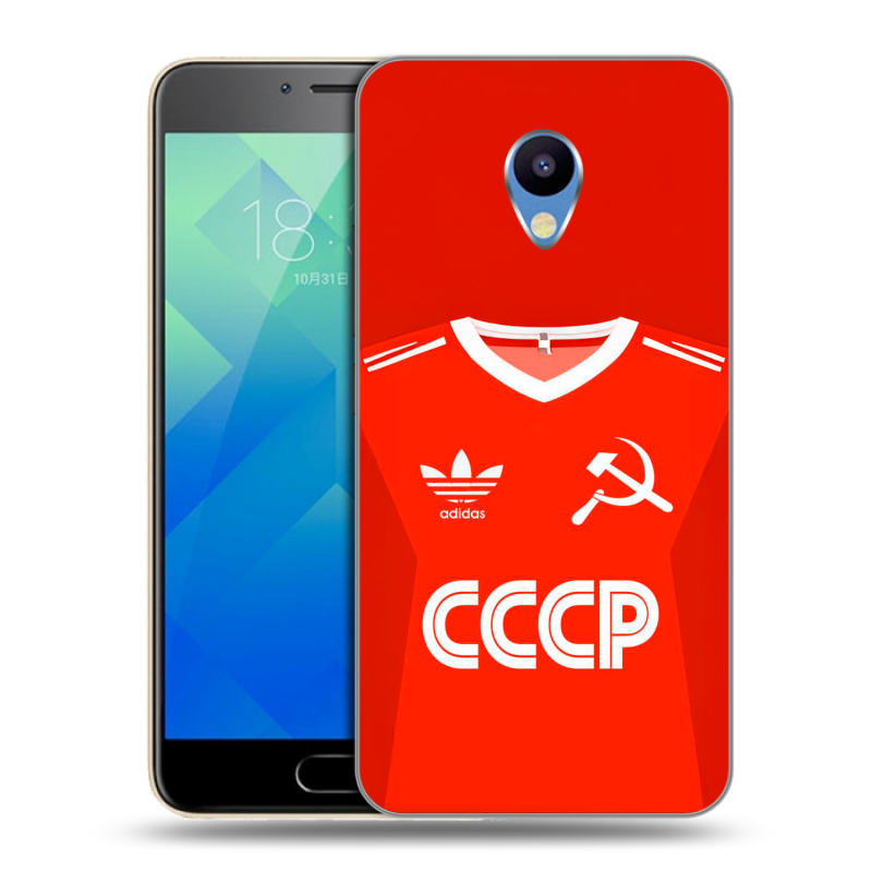 Пластиковый чехол на Meizu M5 с принтом Флаг Герб СССР Пластиковый чехол на Meizu M5 с принтом Флаг Герб СССР