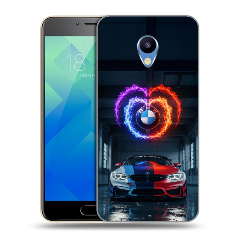 Силиконовый чехол на Meizu M5 с принтом BMW БМВ Силиконовый чехол на Meizu M5 с принтом BMW БМВ