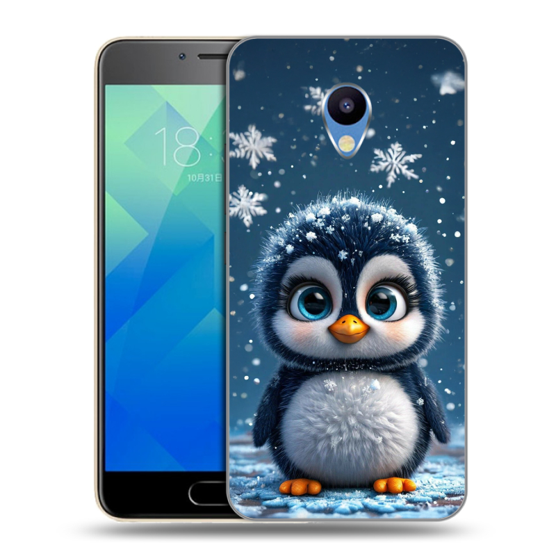 Силиконовый чехол на Meizu M5 с принтом Новый год Силиконовый чехол на Meizu M5 с принтом Новый год