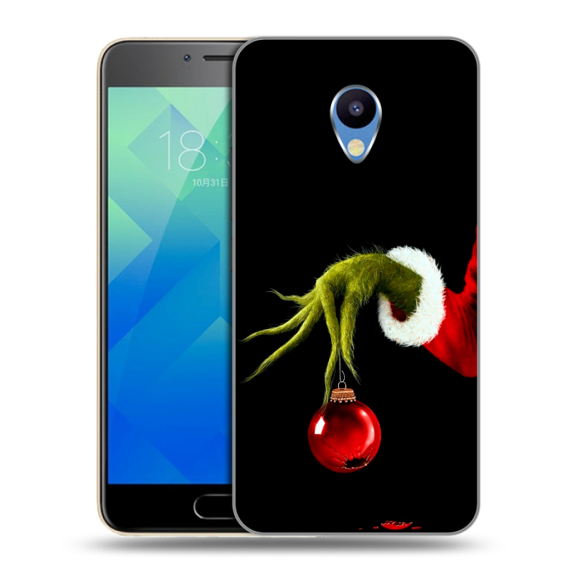 Силиконовый чехол на Meizu M5 с принтом Новый год Гринч Силиконовый чехол на Meizu M5 с принтом Новый год Гринч