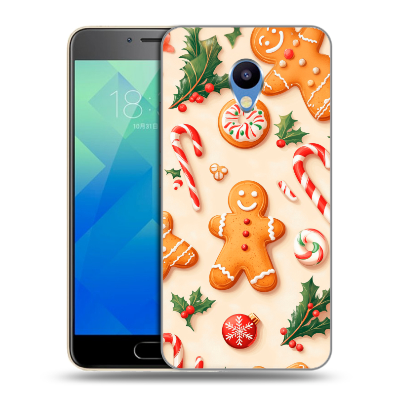Пластиковый чехол на Meizu M5 с принтом Новый год Пластиковый чехол на Meizu M5 с принтом Новый год