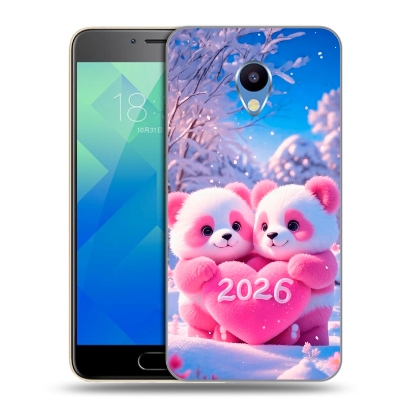 Силиконовый чехол на Meizu M5 с принтом Новый год Силиконовый чехол на Meizu M5 с принтом Новый год