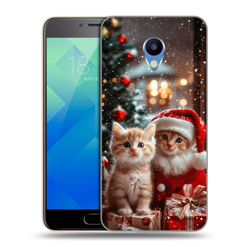Пластиковый чехол на Meizu M5 с принтом Новый год Пластиковый чехол на Meizu M5 с принтом Новый год