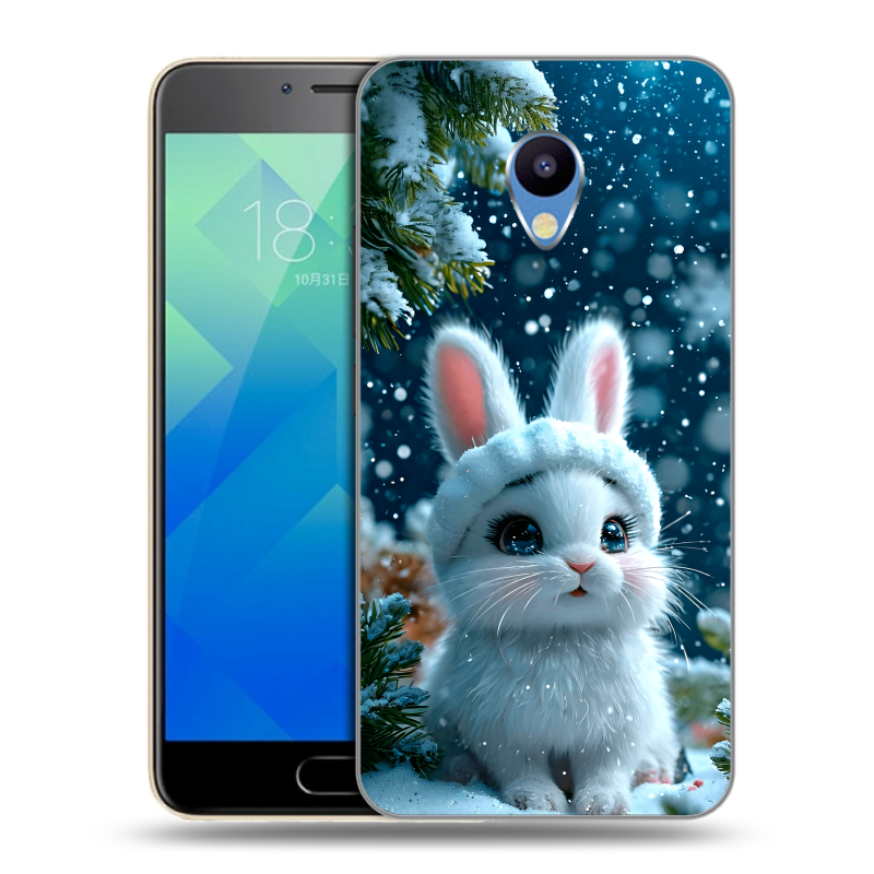 Силиконовый чехол на Meizu M5 с принтом Новый год Силиконовый чехол на Meizu M5 с принтом Новый год