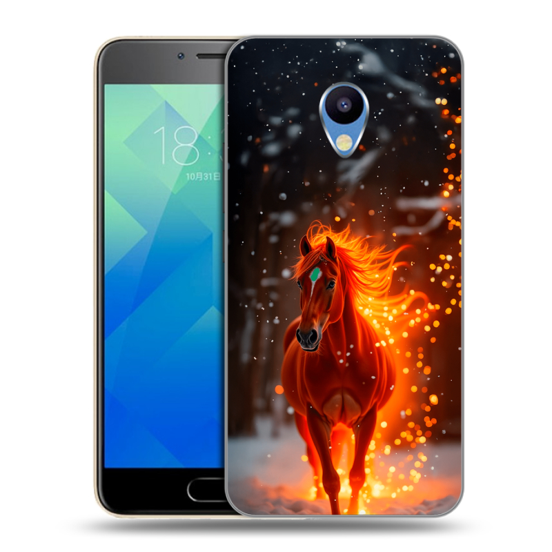 Пластиковый чехол на Meizu M5 с принтом Новый год Пластиковый чехол на Meizu M5 с принтом Новый год