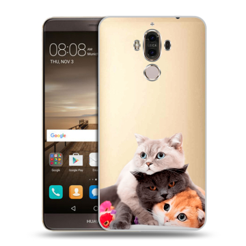 Пластиковый чехол на Huawei Mate 9 с принтом Кошки Пластиковый чехол на Huawei Mate 9 с принтом Кошки