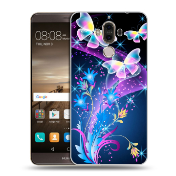Пластиковый чехол на Huawei Mate 9 с принтом Бабочки Пластиковый чехол на Huawei Mate 9 с принтом Бабочки