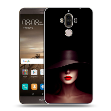 Пластиковый чехол на Huawei Mate 9 с принтом Девушка в шляпе Пластиковый чехол на Huawei Mate 9 с принтом Девушка в шляпе