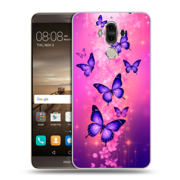 Пластиковый чехол на Huawei Mate 9 с принтом Бабочки Пластиковый чехол на Huawei Mate 9 с принтом Бабочки
