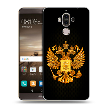 Пластиковый чехол на Huawei Mate 9 с принтом Герб России желтый Пластиковый чехол на Huawei Mate 9 с принтом Герб России желтый