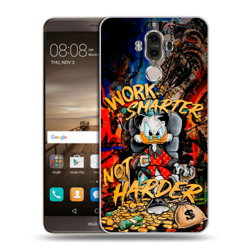 Пластиковый чехол на Huawei Mate 9 с принтом Дональд Дак Деньги Пластиковый чехол на Huawei Mate 9 с принтом Дональд Дак Деньги