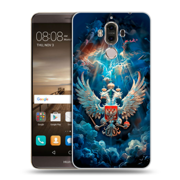 Пластиковый чехол на Huawei Mate 9 с принтом Герб флаг России Пластиковый чехол на Huawei Mate 9 с принтом Герб флаг России