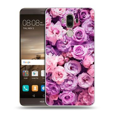 Пластиковый чехол на Huawei Mate 9 с принтом лавандовые розы Пластиковый чехол на Huawei Mate 9 с принтом лавандовые розы