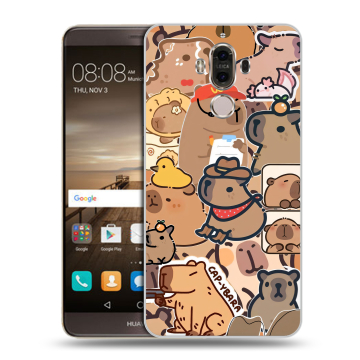 Пластиковый чехол на Huawei Mate 9 с принтом капибара