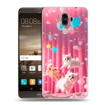 Пластиковый чехол на Huawei Mate 9 с принтом милые котики Пластиковый чехол на Huawei Mate 9 с принтом милые котики