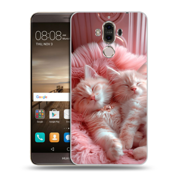 Пластиковый чехол на Huawei Mate 9 с принтом котята котики