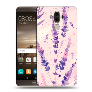 Пластиковый чехол на Huawei Mate 9 с принтом цветы лаванда Пластиковый чехол на Huawei Mate 9 с принтом цветы лаванда