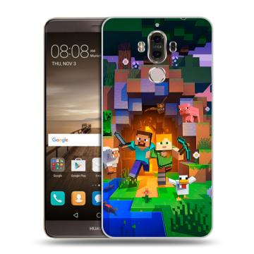 Пластиковый чехол на Huawei Mate 9 с принтом Майнкрафт Minecraft