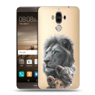 Пластиковый чехол на Huawei Mate 9 с принтом Львы Пластиковый чехол на Huawei Mate 9 с принтом Львы
